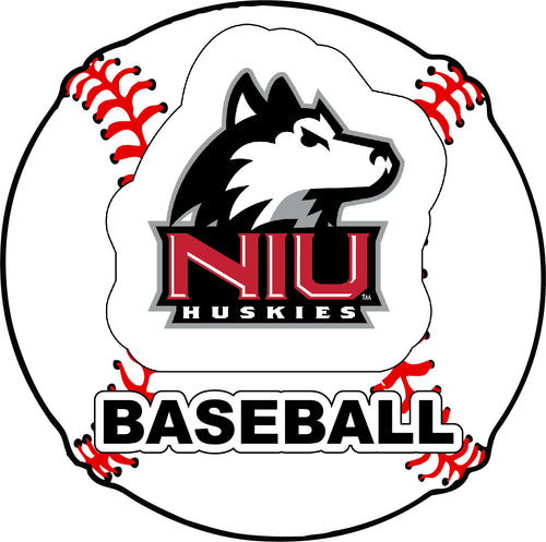 Northern Illinois Huskies 4-Inch Round Baseball NCAA Passion Vinyl Decal Sticker