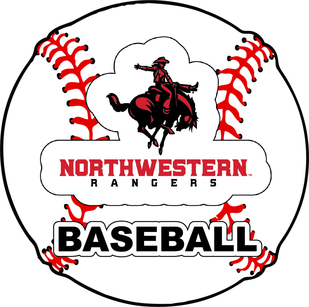 Northwestern Oklahoma State University 4-Inch Round Baseball NCAA Passion Vinyl Decal Sticker