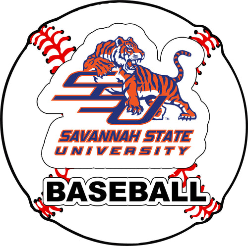 Savannah State University 4-Inch Round Baseball NCAA Passion Vinyl Decal Sticker