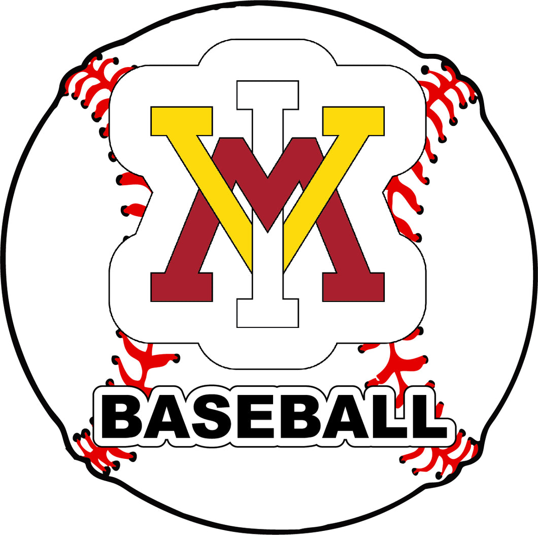 VMI Keydets 4-Inch Round Baseball NCAA Passion Vinyl Decal Sticker