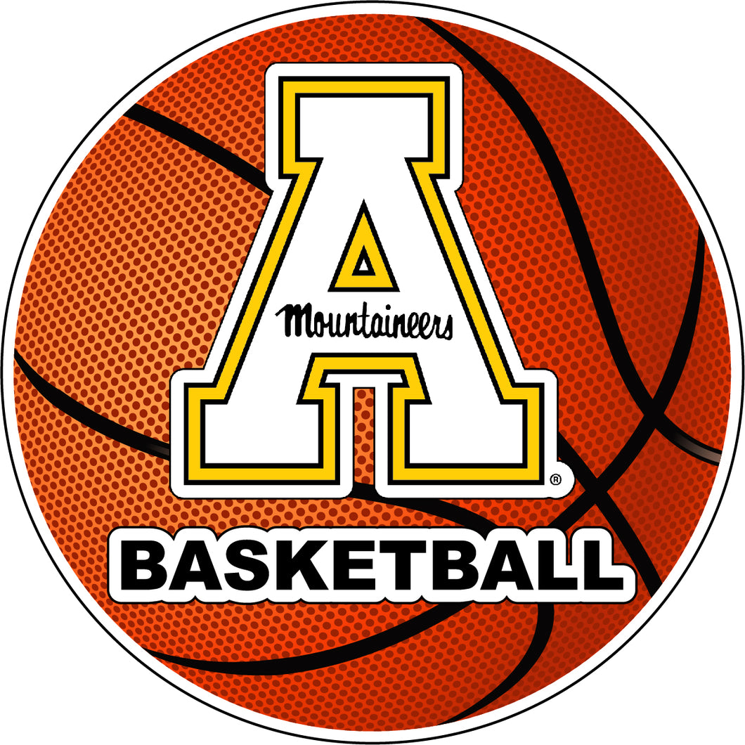 Appalachian State 4-Inch Round Basketball NCAA Hoops Pride Vinyl Decal Sticker
