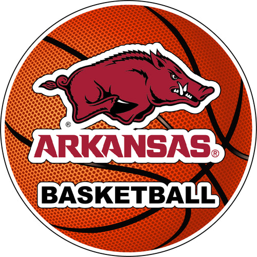 Arkansas Razorbacks 4-Inch Round Basketball NCAA Hoops Pride Vinyl Decal Sticker
