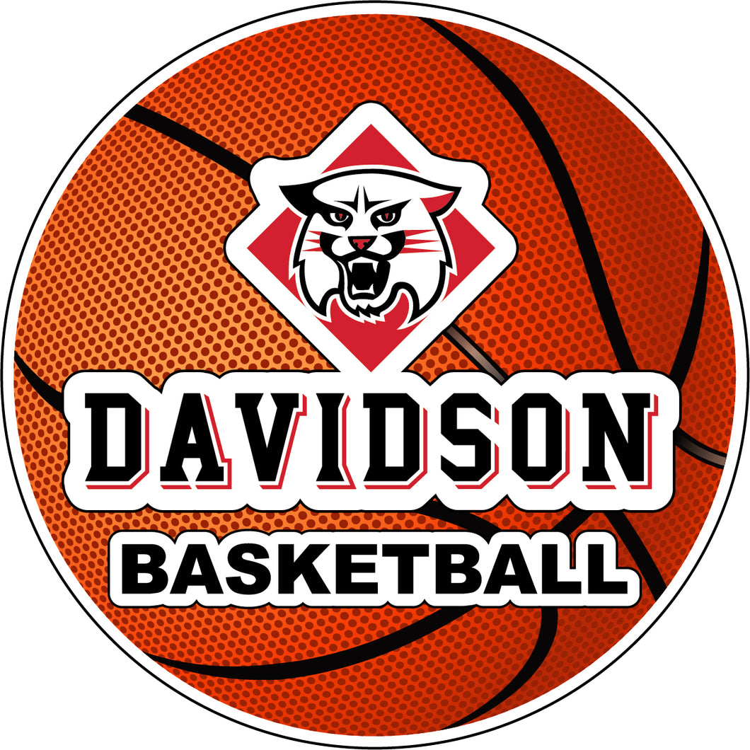 Davidson College 4-Inch Round Basketball NCAA Hoops Pride Vinyl Decal Sticker