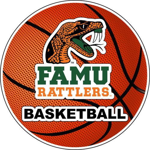 Florida A&M Rattlers 4-Inch Round Basketball NCAA Hoops Pride Vinyl Decal Sticker