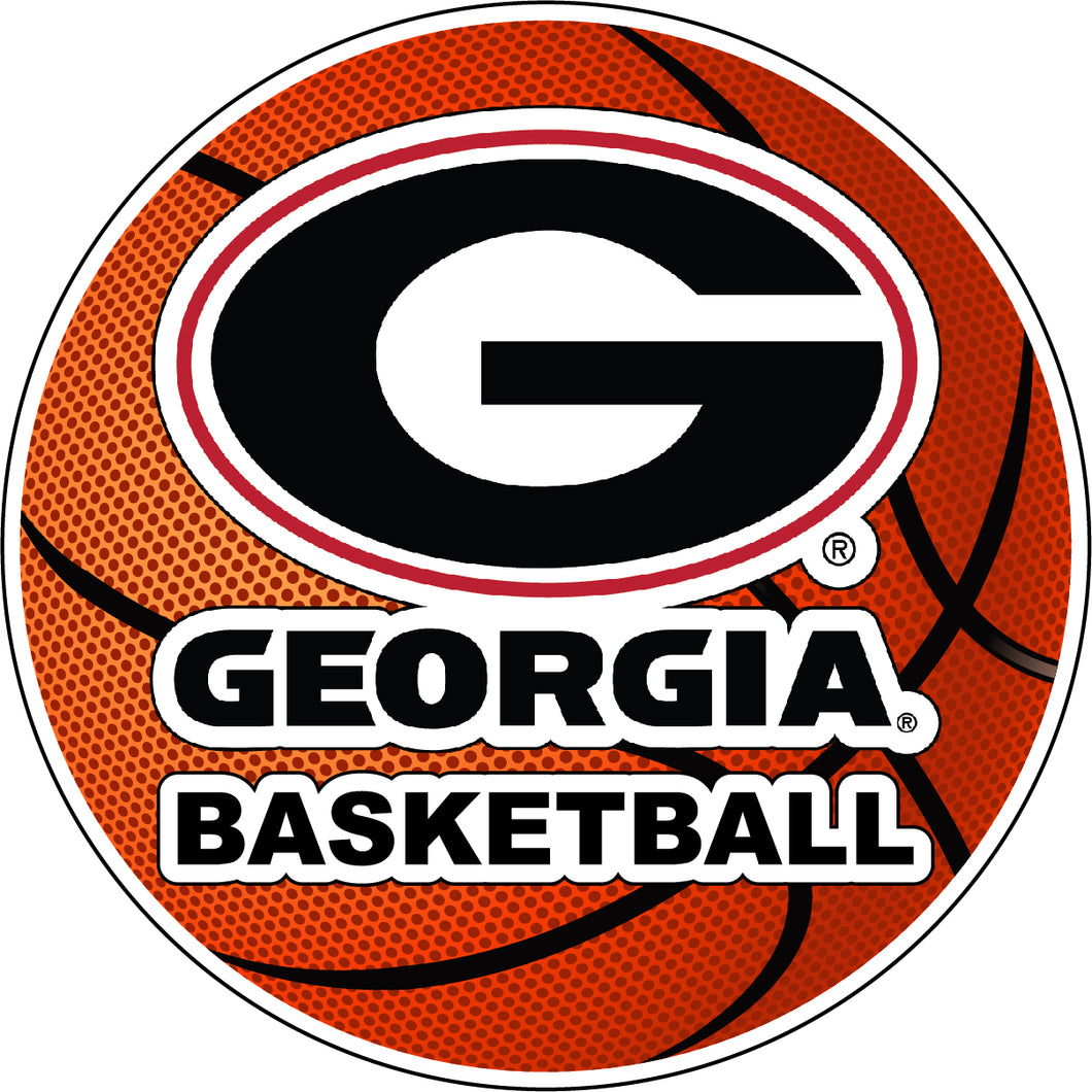 Georgia Bulldogs 4-Inch Round Basketball NCAA Hoops Pride Vinyl Decal Sticker