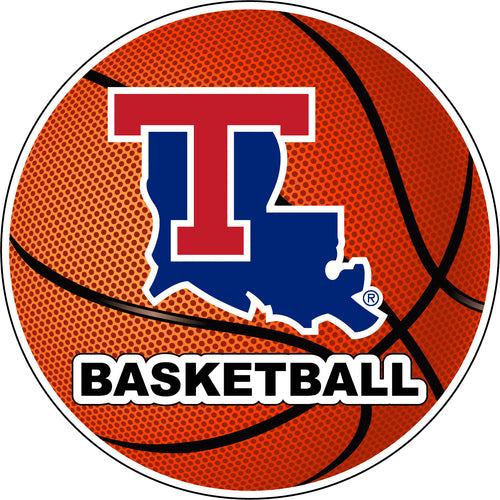 Louisiana Tech Bulldogs 4-Inch Round Basketball NCAA Hoops Pride Vinyl Decal Sticker