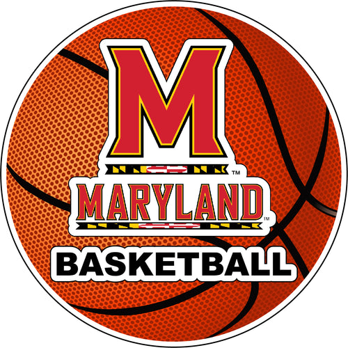 Maryland Terrapins 4-Inch Round Basketball NCAA Hoops Pride Vinyl Decal Sticker