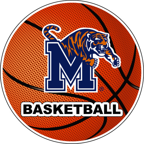 Memphis Tigers 4-Inch Round Basketball NCAA Hoops Pride Vinyl Decal Sticker