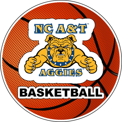 North Carolina A&T State Aggies 4-Inch Round Basketball NCAA Hoops Pride Vinyl Decal Sticker