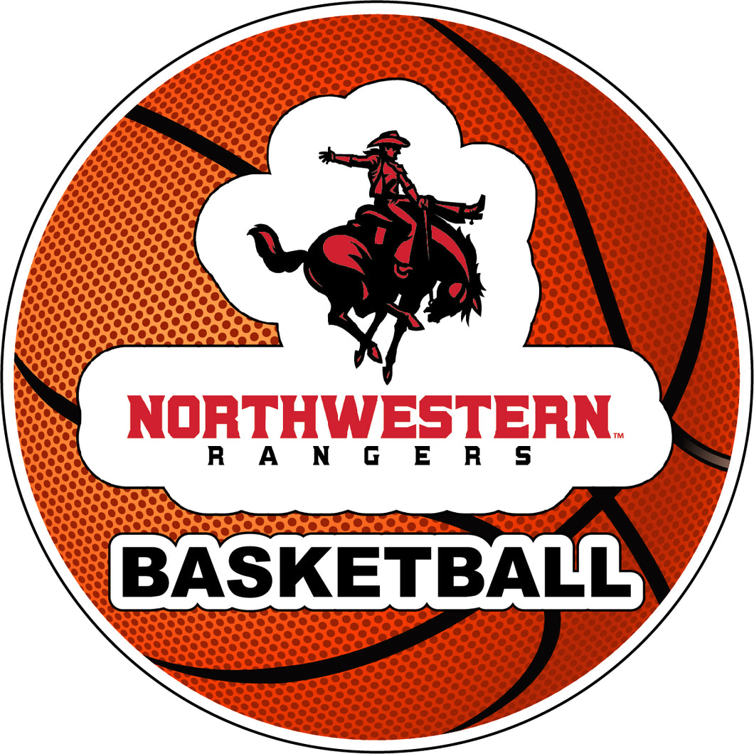 Northwestern Oklahoma State University 4-Inch Round Basketball NCAA Hoops Pride Vinyl Decal Sticker