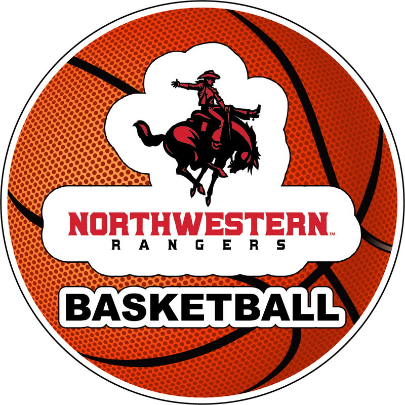 Northwestern Oklahoma State University 4-Inch Round Basketball NCAA Hoops Pride Vinyl Decal Sticker