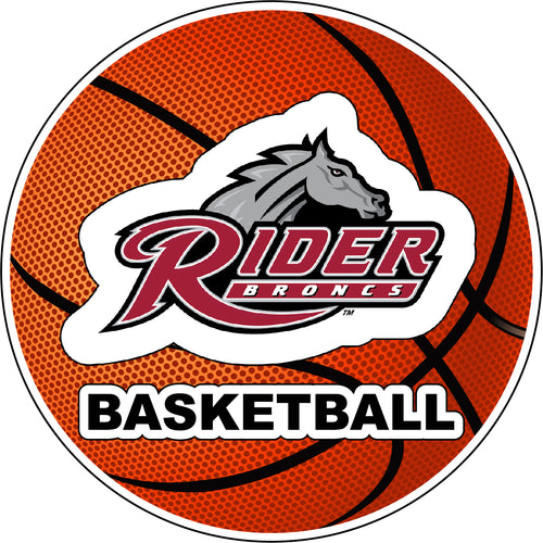 Rider University Broncs 4-Inch Round Basketball NCAA Hoops Pride Vinyl Decal Sticker