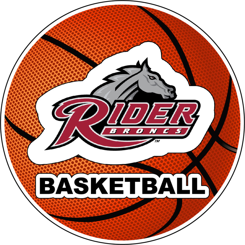 Rider University Broncs 4-Inch Round Basketball NCAA Hoops Pride Vinyl Decal Sticker