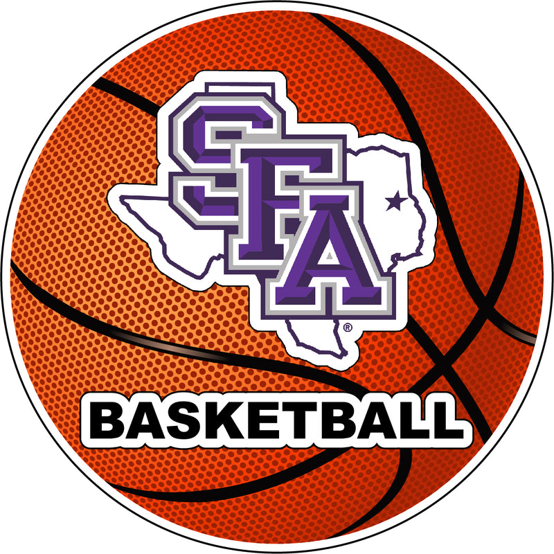 Stephen F. Austin State University 4-Inch Round Basketball NCAA Hoops Pride Vinyl Decal Sticker