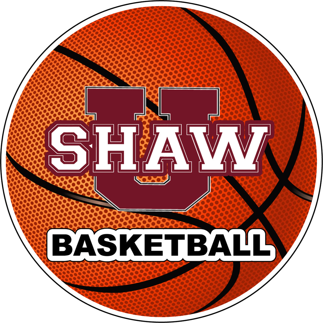 Shaw University Bears 4-Inch Round Basketball NCAA Hoops Pride Vinyl Decal Sticker