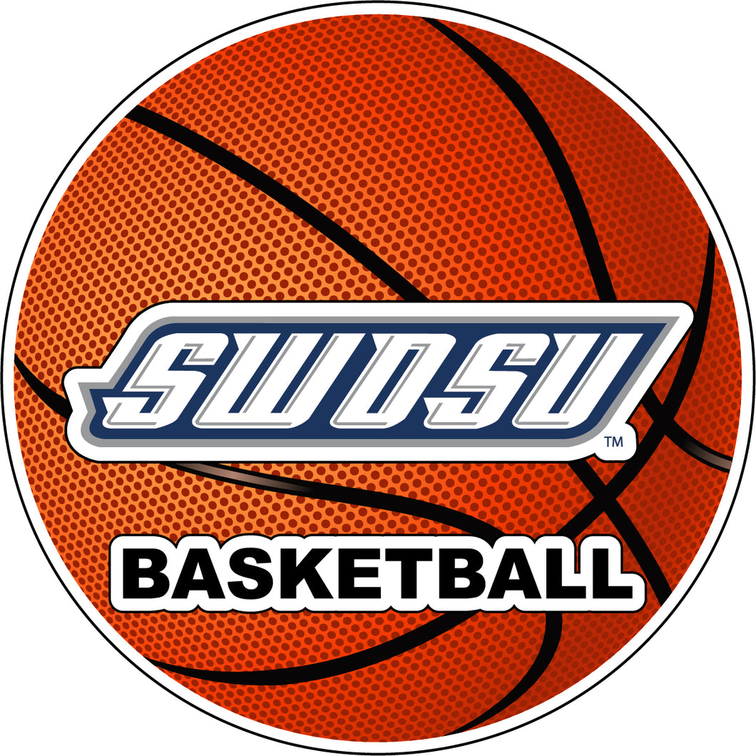 Southwestern Oklahoma State University 4-Inch Round Basketball NCAA Hoops Pride Vinyl Decal Sticker