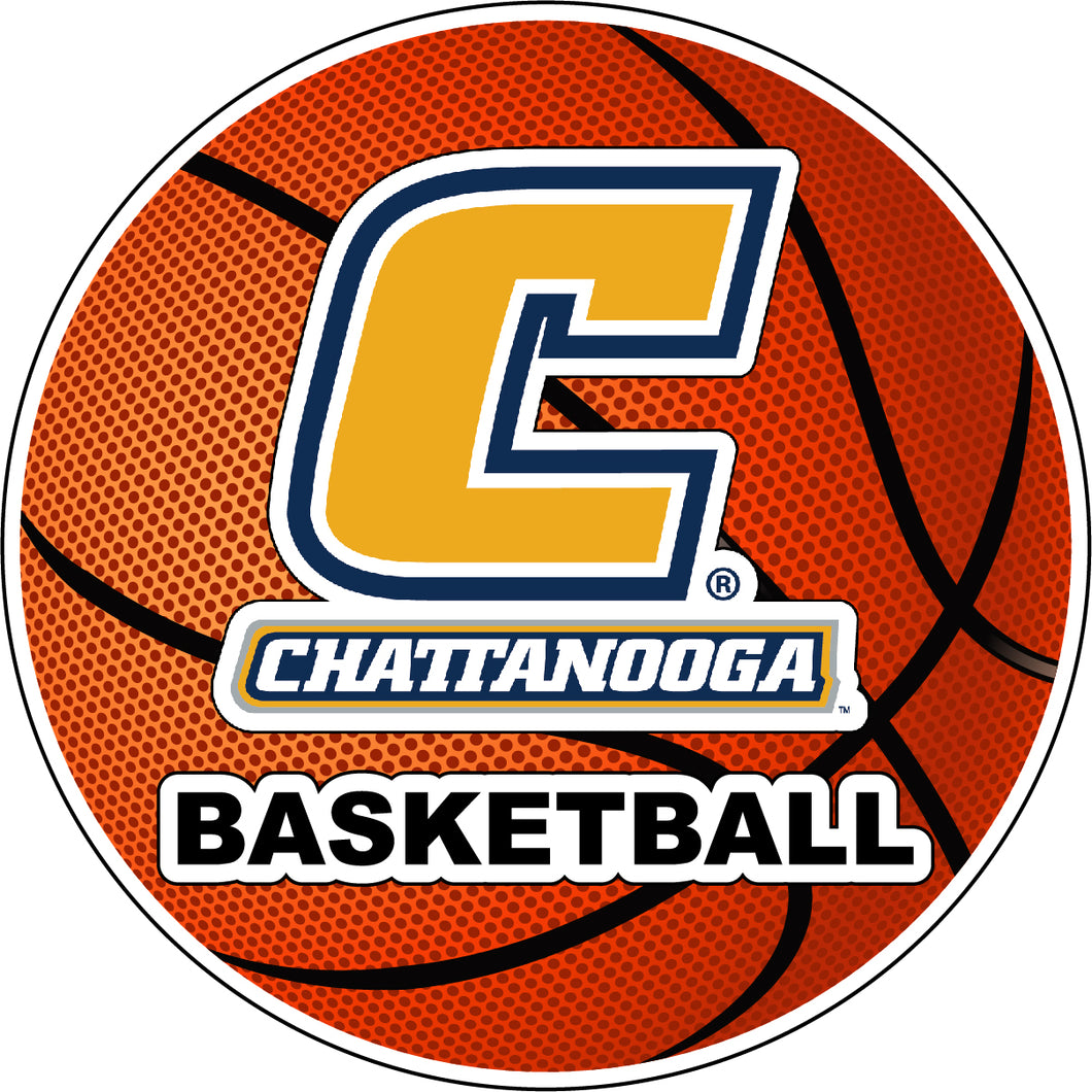 University of Tennessee at Chattanooga 4-Inch Round Basketball Vinyl Decal Sticker