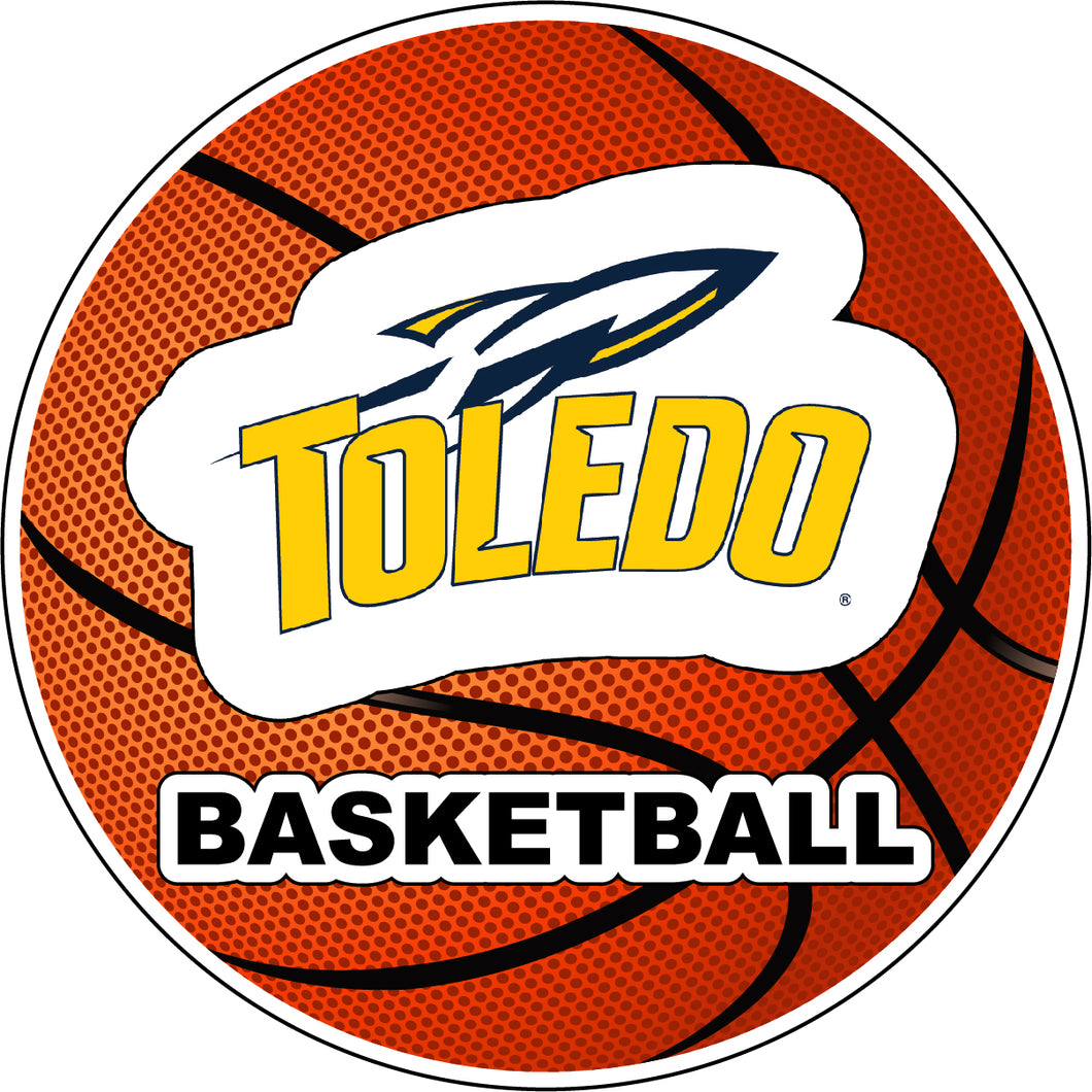 Toledo Rockets 4-Inch Round Basketball NCAA Hoops Pride Vinyl Decal Sticker