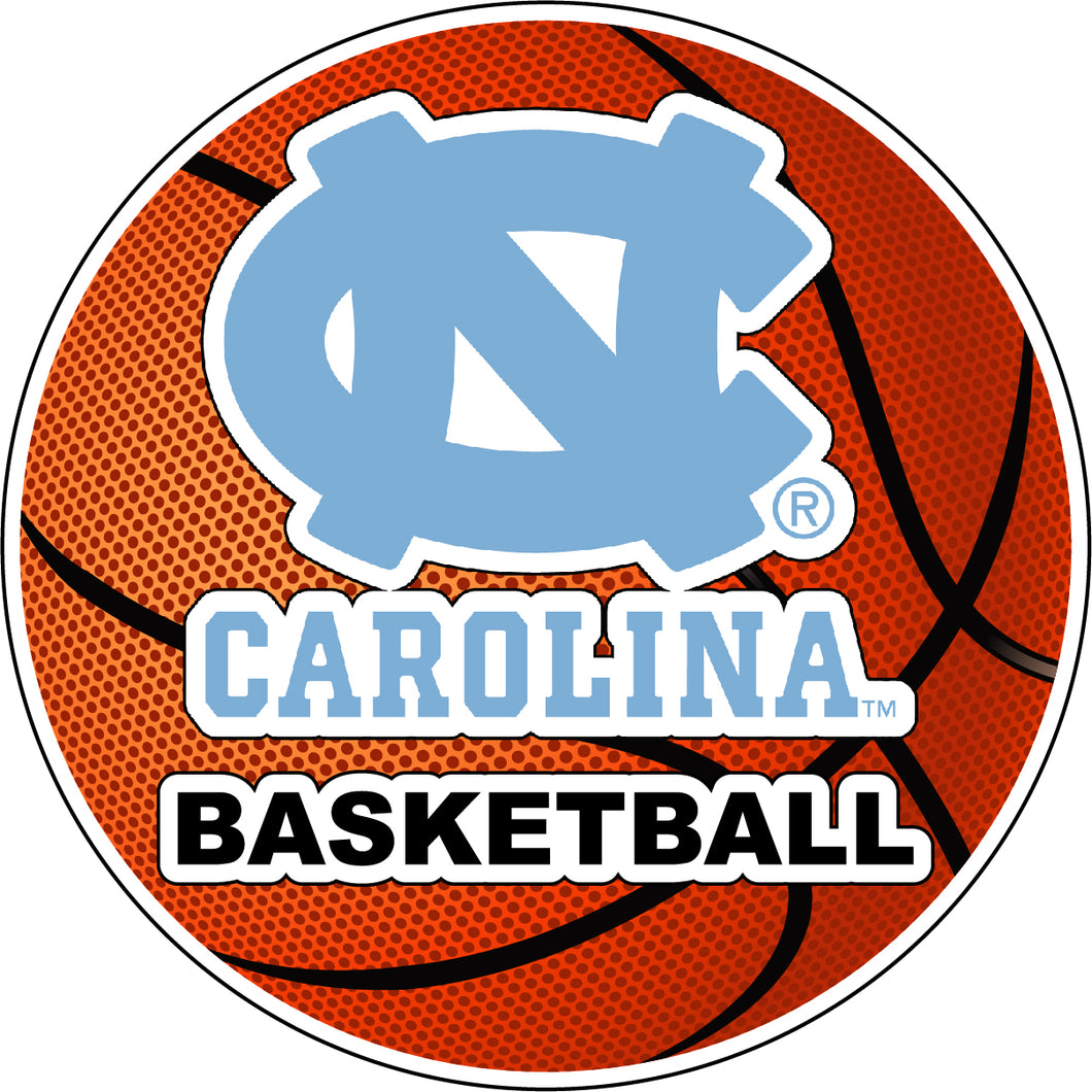 UNC Tar Heels 4-Inch Round Basketball NCAA Hoops Pride Vinyl Decal Sticker