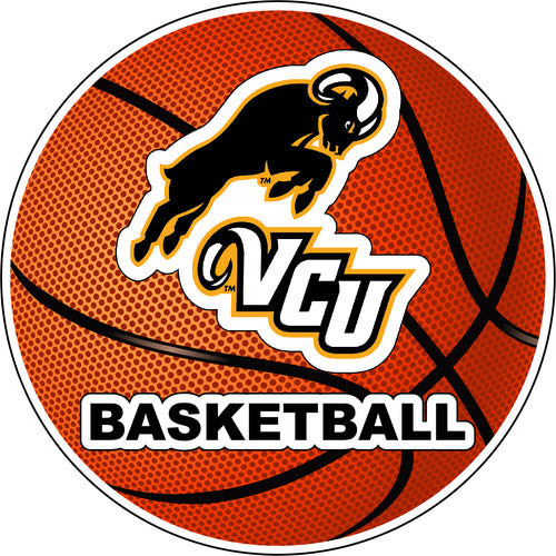 Virginia Commonwealth 4-Inch Round Basketball NCAA Hoops Pride Vinyl Decal Sticker