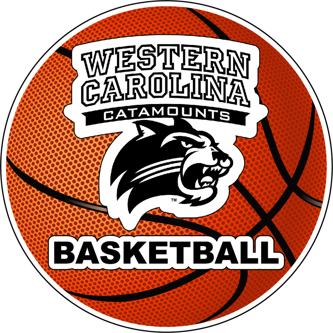 Western Carolina University 4-Inch Round Basketball NCAA Hoops Pride Vinyl Decal Sticker