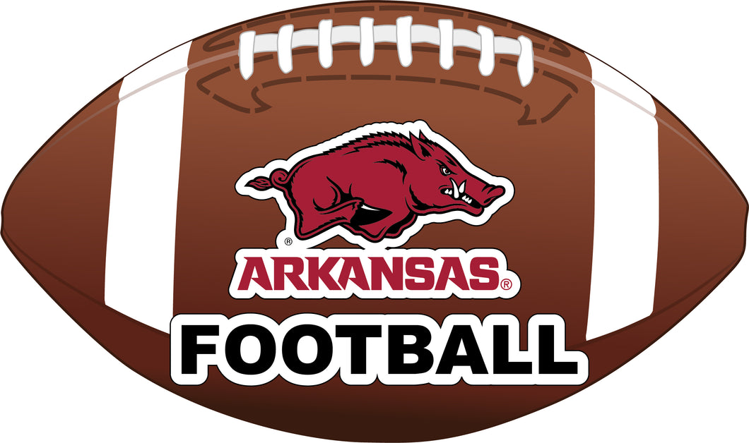 Arkansas Razorbacks 4-Inch Round Football NCAA Gridiron Glory Vinyl Decal Sticker