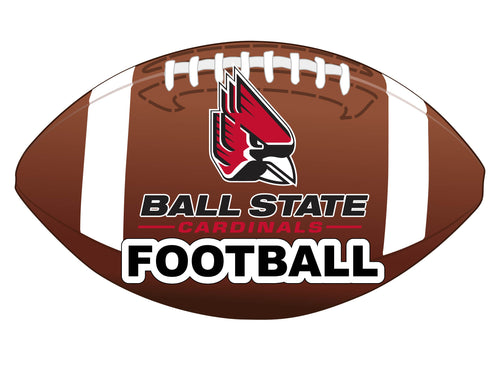 Ball State University 4-Inch Round Football NCAA Gridiron Glory Vinyl Decal Sticker