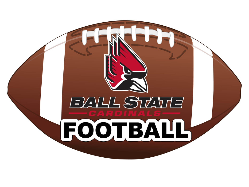 Ball State University 4-Inch Round Football NCAA Gridiron Glory Vinyl Decal Sticker