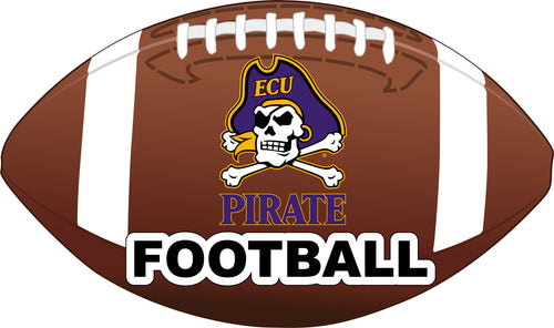 East Carolina Pirates 4-Inch Round Football NCAA Gridiron Glory Vinyl Decal Sticker