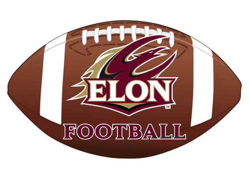 Elon University 4-Inch Round Football NCAA Gridiron Glory Vinyl Decal Sticker