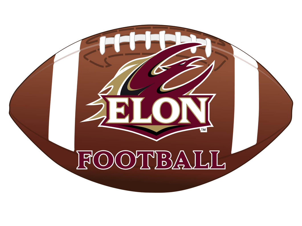 Elon University 4-Inch Round Football NCAA Gridiron Glory Vinyl Decal Sticker
