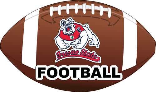 Fresno State Bulldogs 4-Inch Round Football NCAA Gridiron Glory Vinyl Decal Sticker