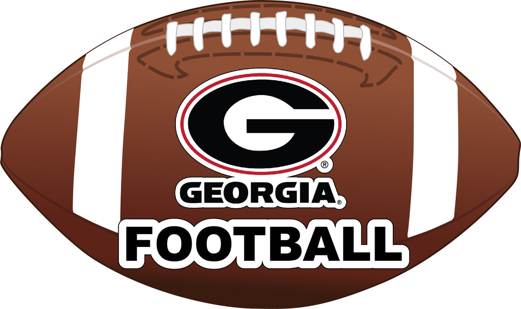 Georgia Bulldogs 4-Inch Round Football NCAA Gridiron Glory Vinyl Decal Sticker