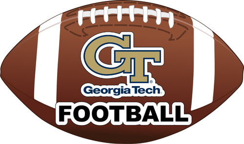 Georgia Tech Yellow Jackets 4-Inch Round Football NCAA Gridiron Glory Vinyl Decal Sticker