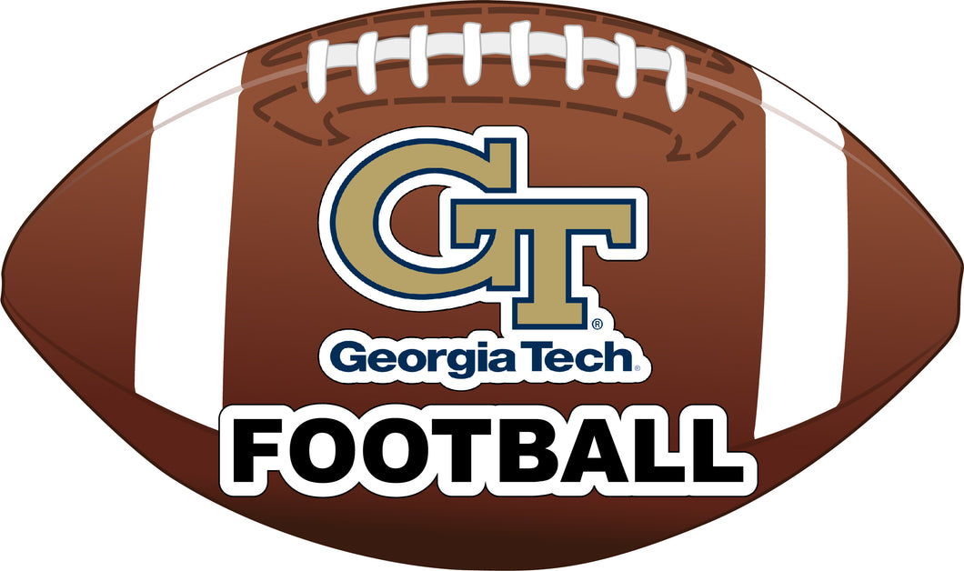 Georgia Tech Yellow Jackets 4-Inch Round Football NCAA Gridiron Glory Vinyl Decal Sticker