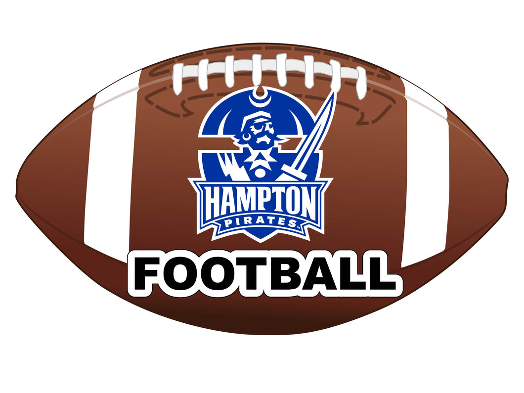 Hampton University 4-Inch Round Football NCAA Gridiron Glory Vinyl Decal Sticker