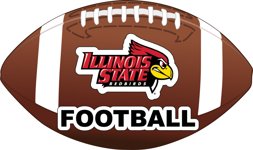 Illinois State Redbirds 4-Inch Round Football NCAA Gridiron Glory Vinyl Decal Sticker