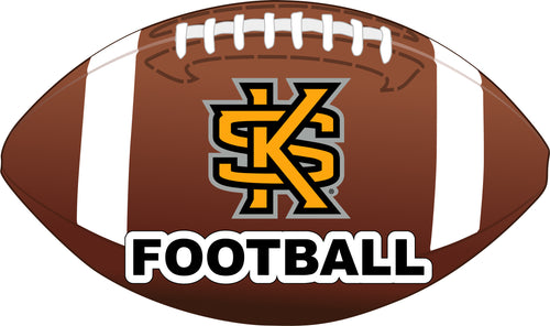 Kennesaw State University 4-Inch Round Football NCAA Gridiron Glory Vinyl Decal Sticker