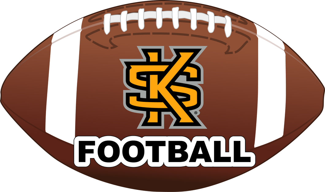 Kennesaw State University 4-Inch Round Football NCAA Gridiron Glory Vinyl Decal Sticker