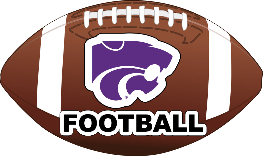 Kansas State Wildcats 4-Inch Round Football NCAA Gridiron Glory Vinyl Decal Sticker