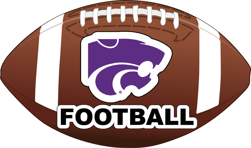 Kansas State Wildcats 4-Inch Round Football NCAA Gridiron Glory Vinyl Decal Sticker