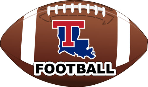 Louisiana Tech Bulldogs 4-Inch Round Football NCAA Gridiron Glory Vinyl Decal Sticker