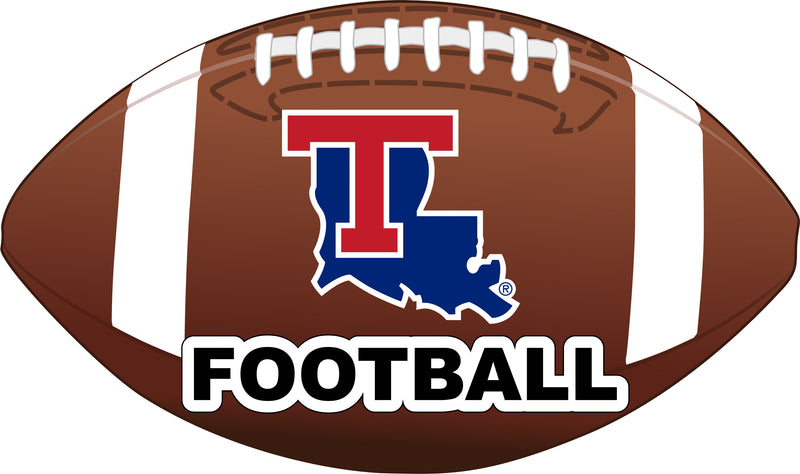 Louisiana Tech Bulldogs 4-Inch Round Football NCAA Gridiron Glory Vinyl Decal Sticker