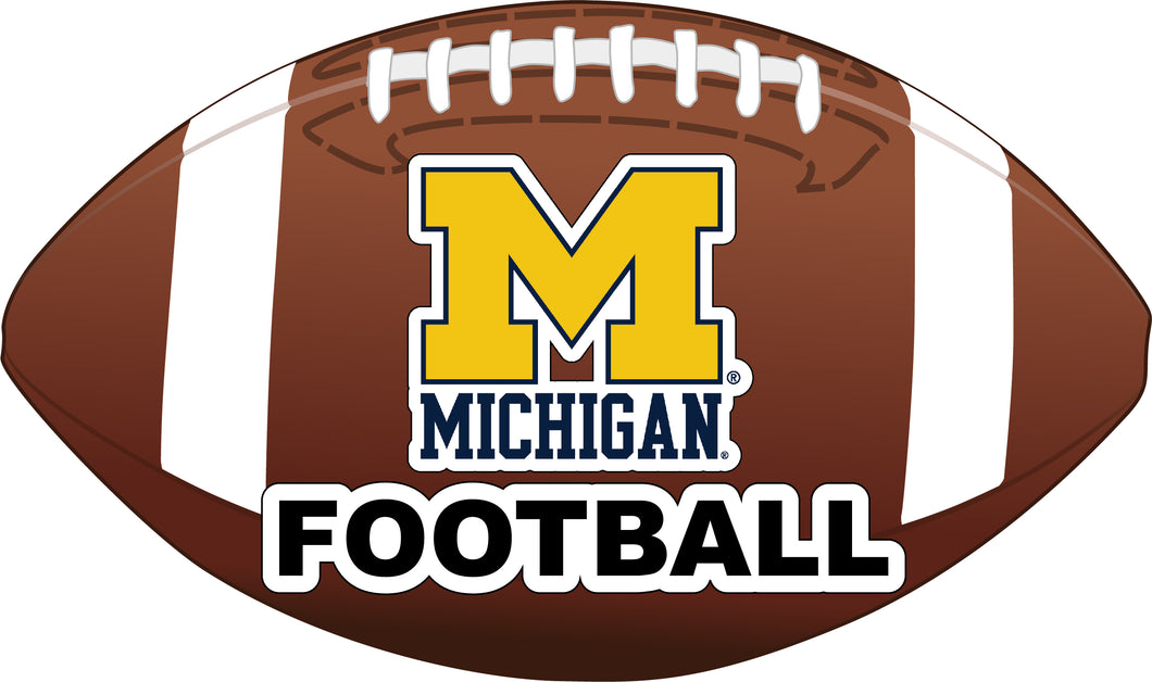 Michigan Wolverines 4-Inch Round Football NCAA Gridiron Glory Vinyl Decal Sticker