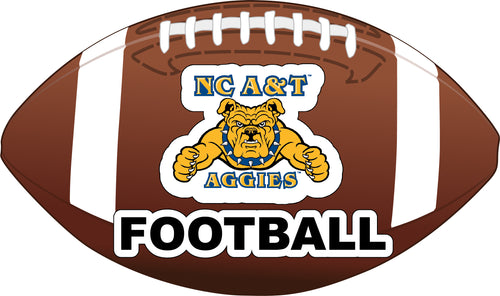 North Carolina A&T State Aggies 4-Inch Round Football NCAA Gridiron Glory Vinyl Decal Sticker
