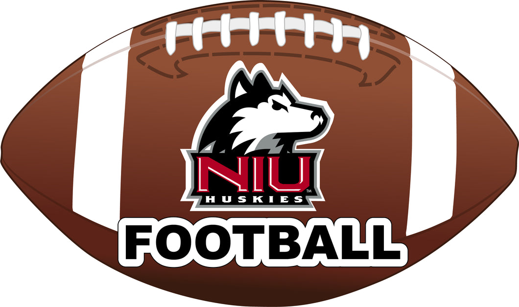 Northern Illinois Huskies 4-Inch Round Football NCAA Gridiron Glory Vinyl Decal Sticker