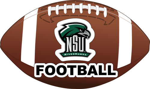 Northeastern State University Riverhawks 4-Inch Round Football NCAA Gridiron Glory Vinyl Decal Sticker