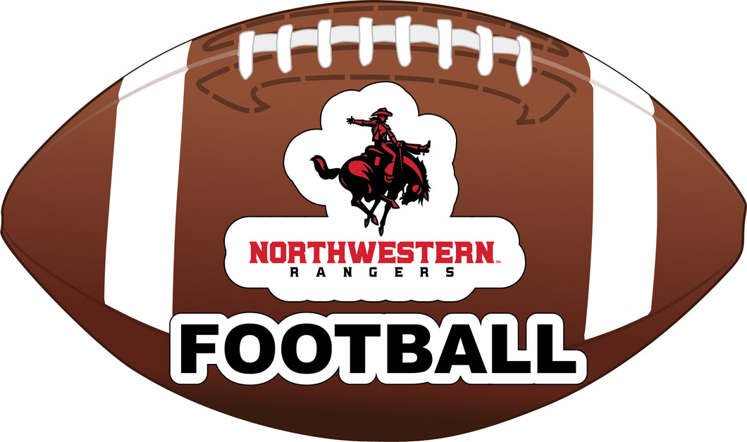 Northwestern Oklahoma State University 4-Inch Round Football NCAA Gridiron Glory Vinyl Decal Sticker
