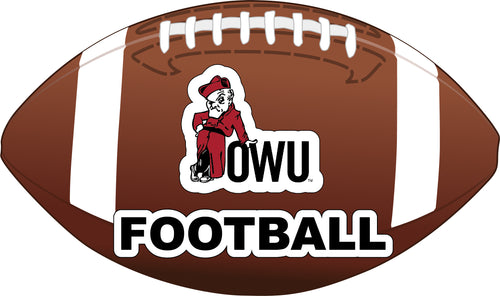 Ohio Wesleyan University 4-Inch Round Football NCAA Gridiron Glory Vinyl Decal Sticker