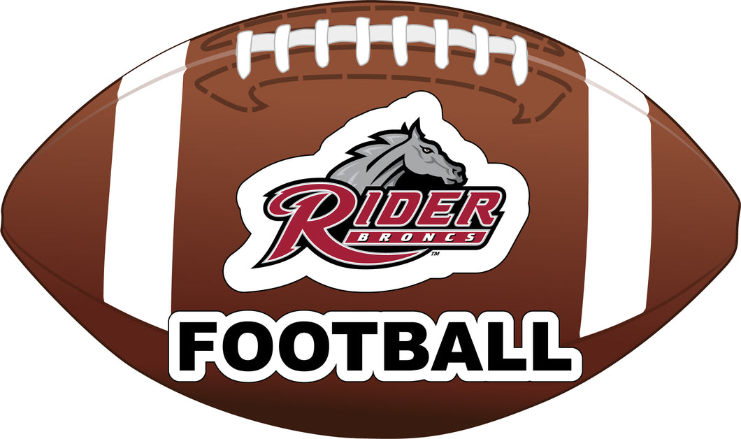 Rider University Broncs 4-Inch Round Football NCAA Gridiron Glory Vinyl Decal Sticker